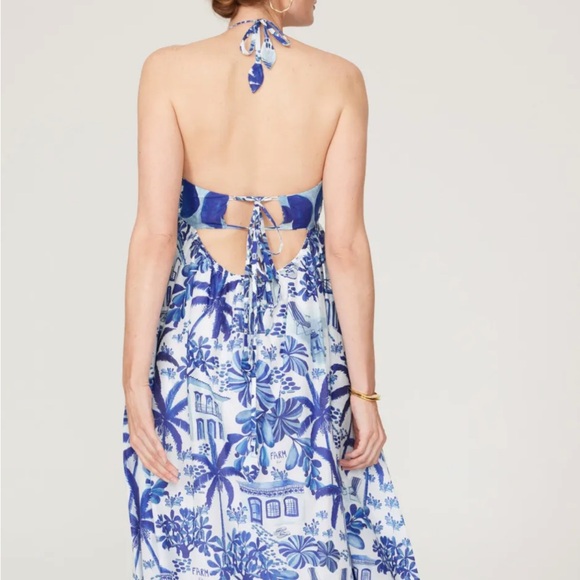 FARM RIO blue white pattern dress cover up maxi SWEET RIO - Picture 4 of 13